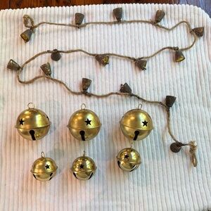 Gold Jingle Bells and Garland